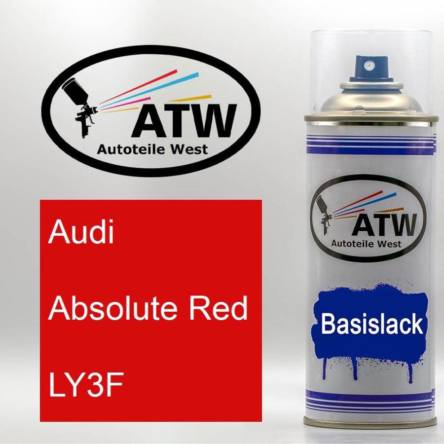 Audi, Absolute Red, LY3F: 400ml Sprühdose, von ATW Autoteile West.